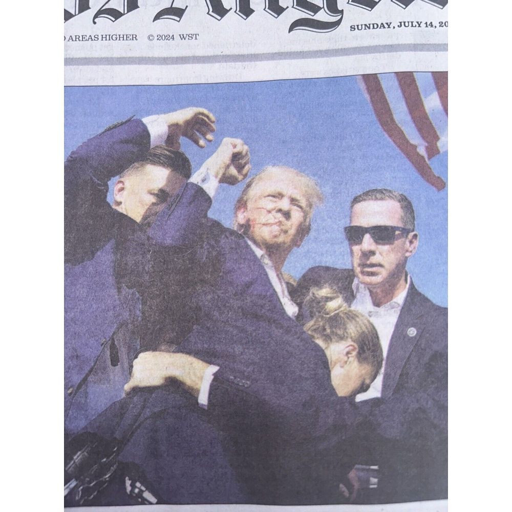 The Los Angeles Times‎ July  14 2024 Trump Injured in Rally Shooting Shot - Picture 3 of 4